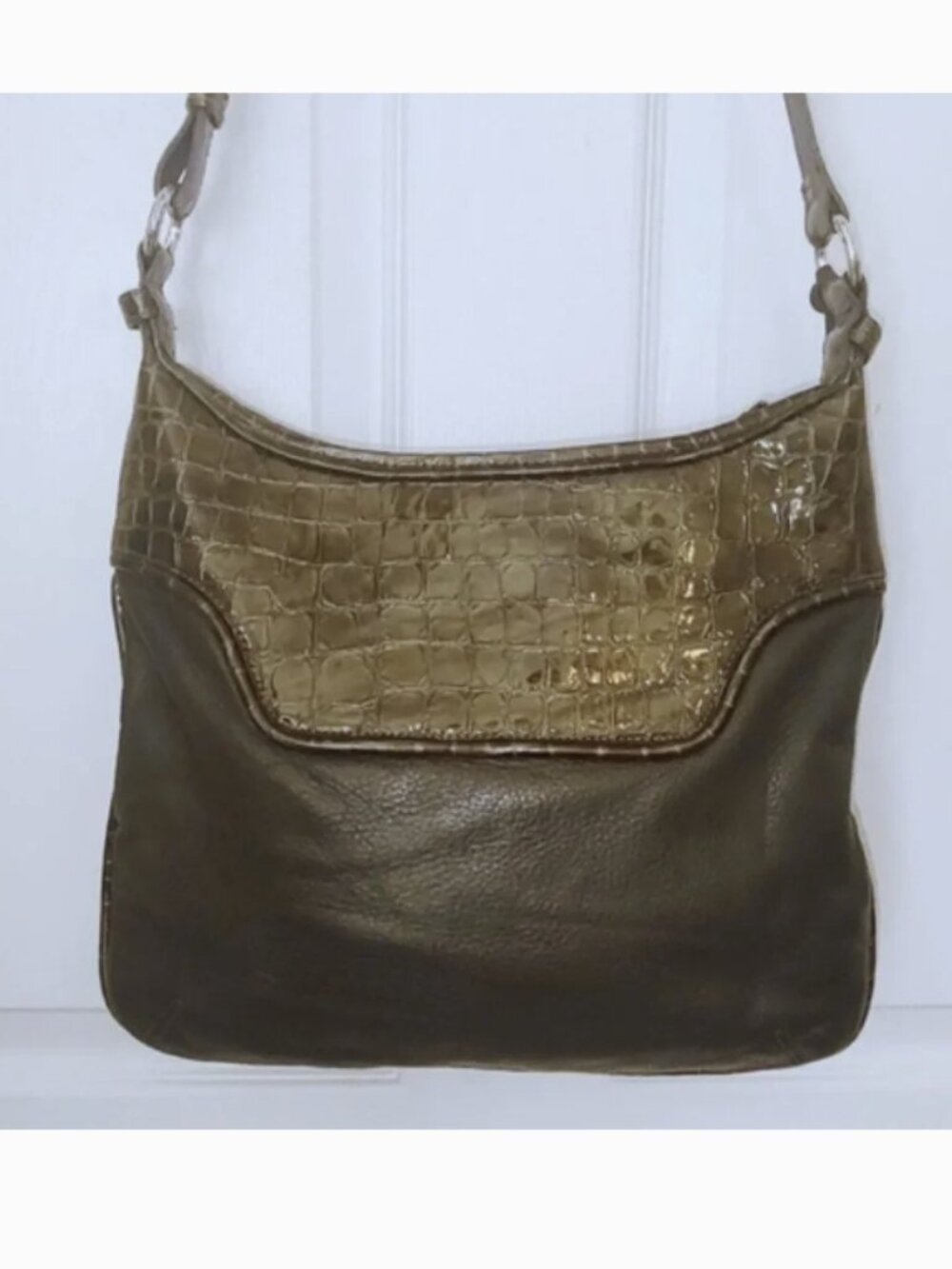 Brighton croc embossed shoulder bag EUC - Picture 2 of 7